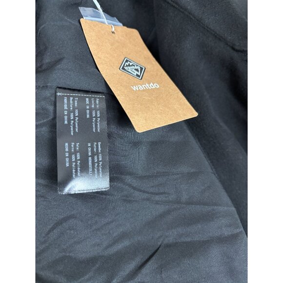 Wantdo Women's Double Breasted Belted Trench Coat Medium Black NWT's - Picture 7 of 8